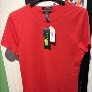 Ralph Lauren Red Short-Sleeve Crewneck Tee